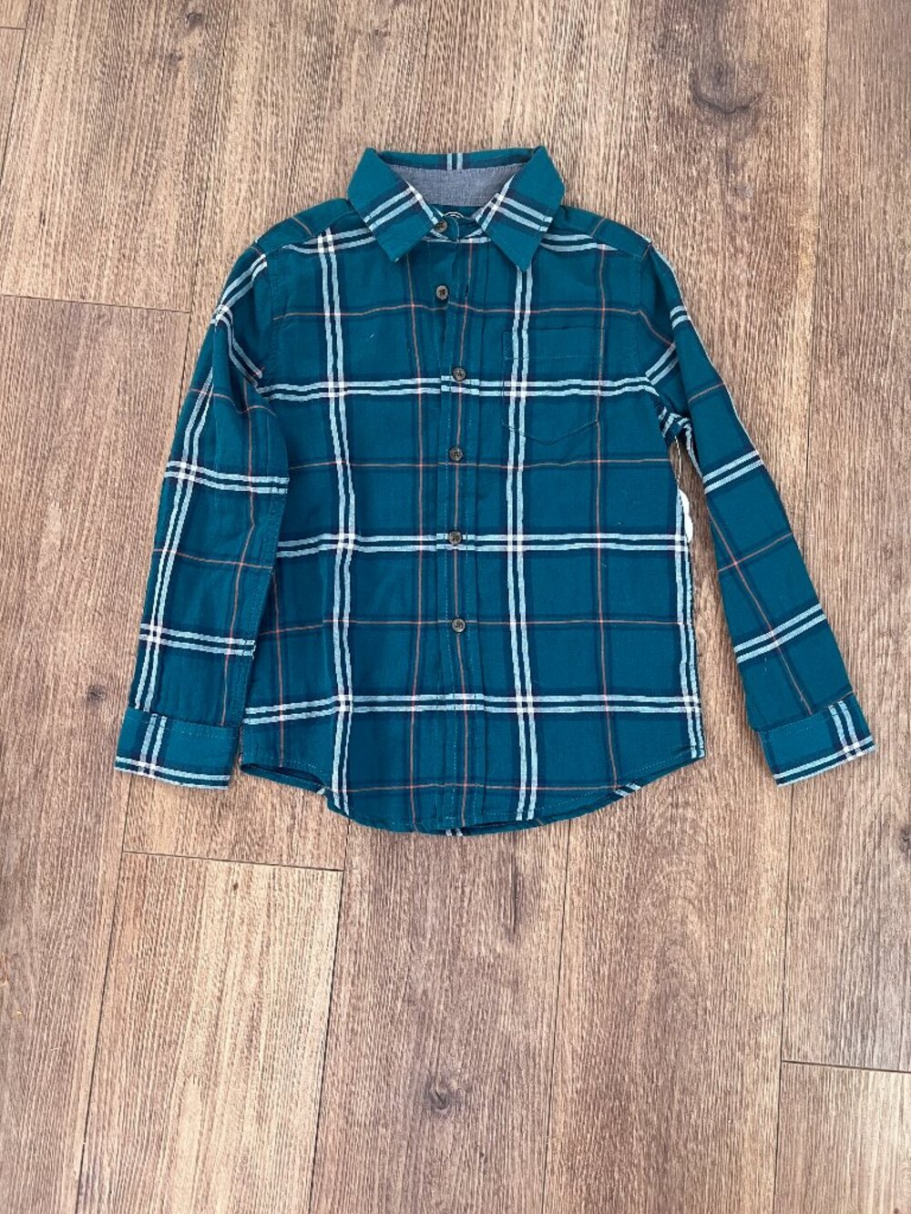Plaid button down shirt, kids